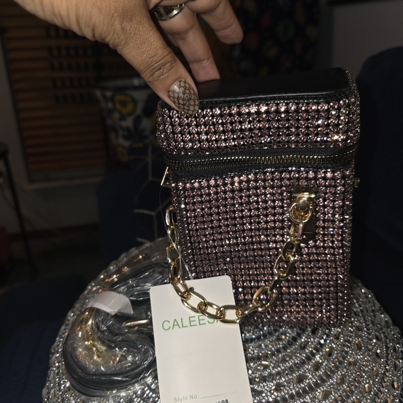 Purple Rhinestone Mini Bag - Picture 3 of 5